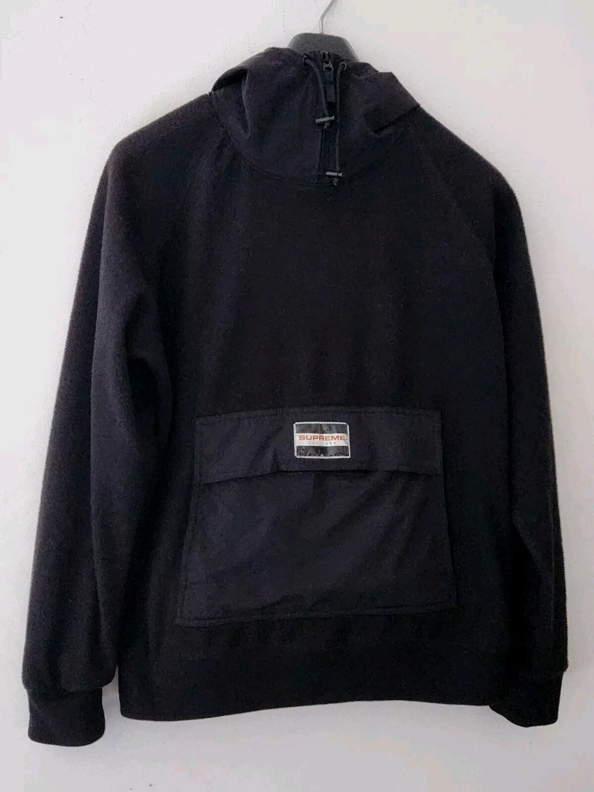 Pull polaire FW13 Supreme taille M veste nylon capuche noir vintage capuche
