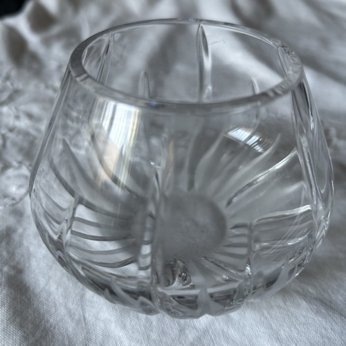 Vintage Lead Crystal Clear Votive Tea Light Candle Holder Modern Bohemian l - Picture 2 of 6