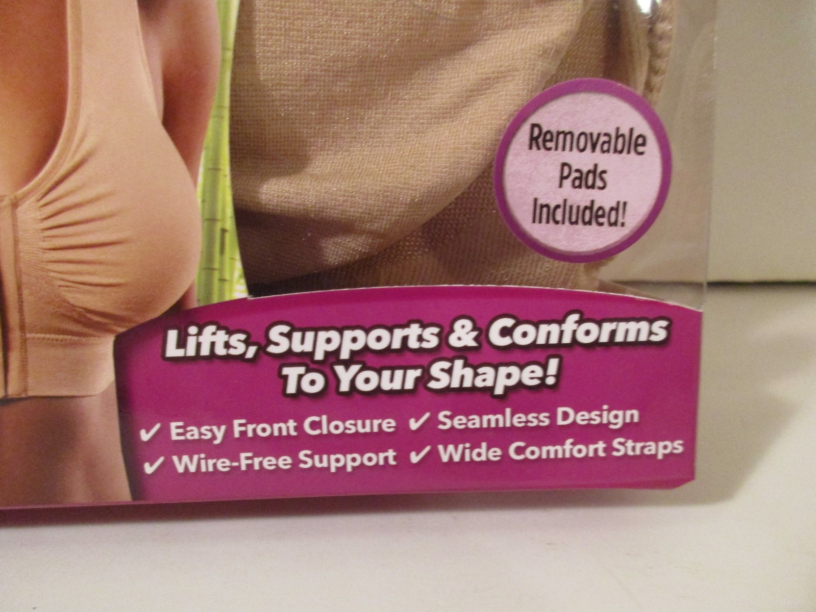 New! Miracle Bamboo Comfort Bra - As Seen On TV - XL at