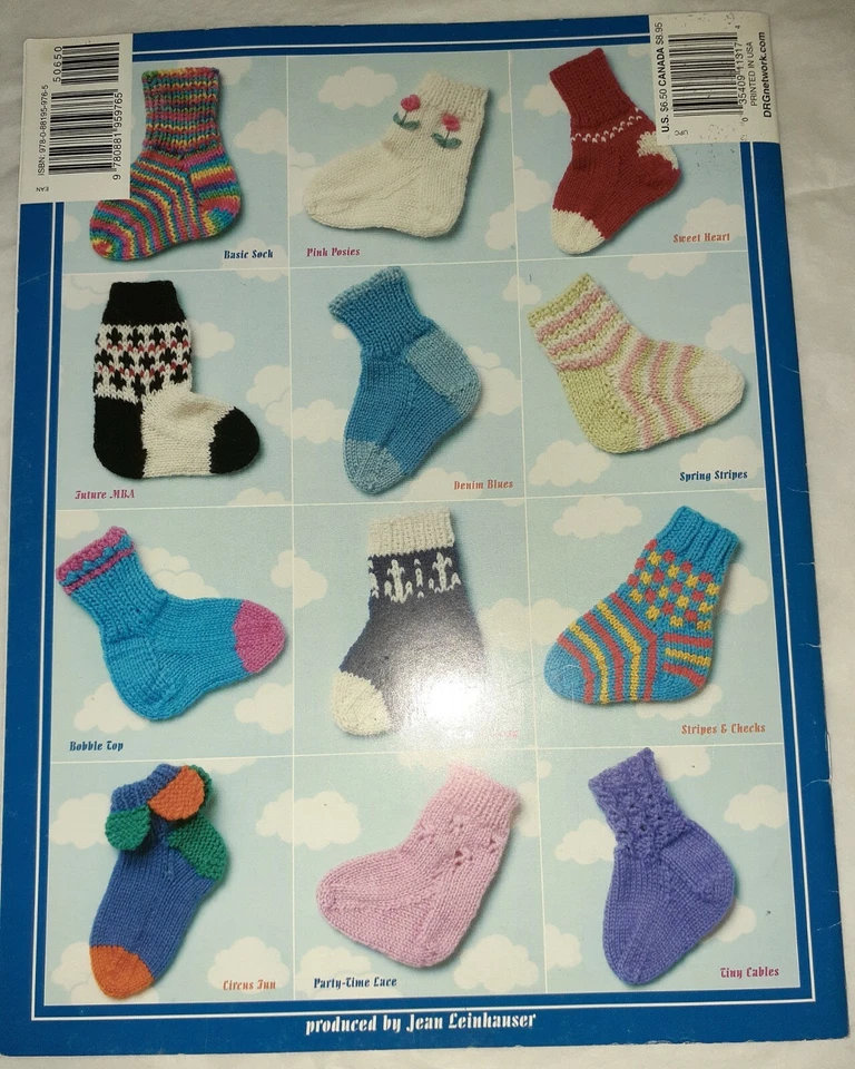 American School of Needlework 1317 Knit a Dozen Baby Socks by Edie Eckman - Image 2 of 2