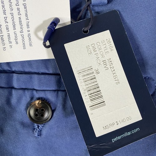 Peter Millar Crown Crafted Concorde Shorts Mens 38 Blue Garment Dyed Preppy NEW - Picture 4 of 7