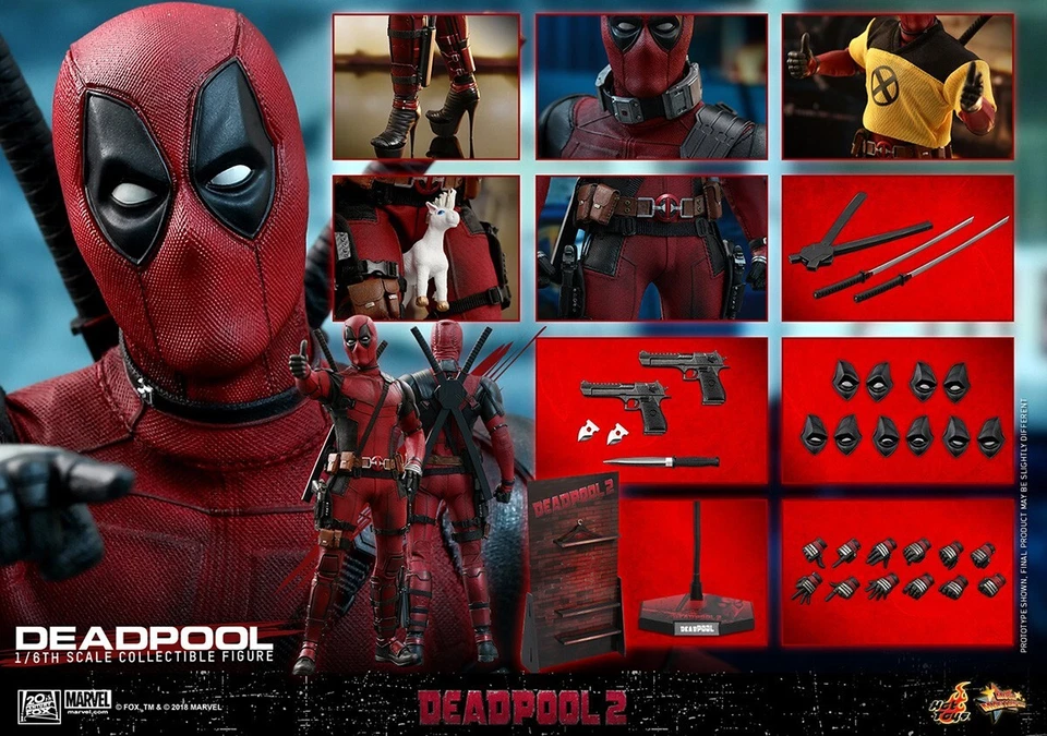 Фигурка Дэдпула в масштабе 2 1/6 Hot Toys Movie Masterpiece из Японии - Изображение 4 из 4