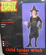 Child's Spider Witch Halloween Costume Girl's Medium 5-7 NEW UNUSED