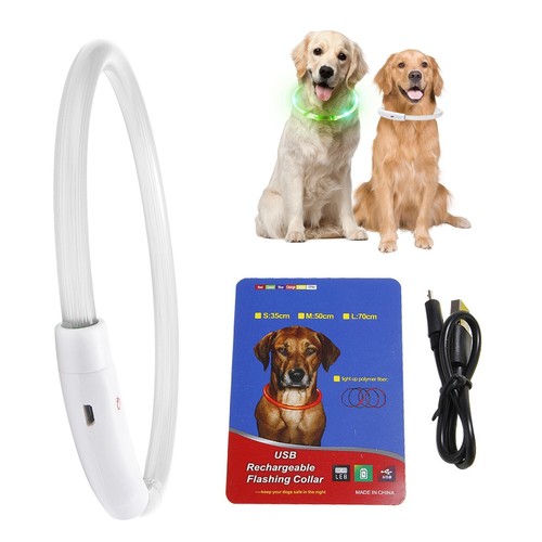 Pet Dog Collar LED Glow Night Safety Multi-Color Lighting Flash Light Dog Collar - Picture 18 of 22