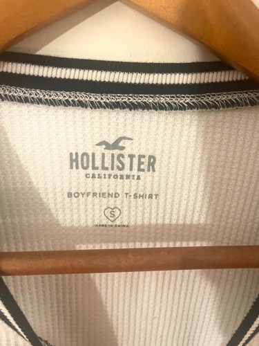 Hollister Cropped Thermal Long Sleeve 'Boyfriend T-Shirt', Small - 第 2/6 張圖片