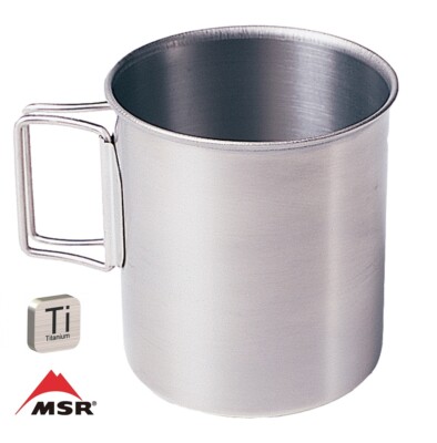 MSR TITAN CUP 400ml LIGHT-WEIGHT TITANIUM COFFEE MUG #321160