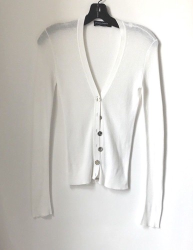 Dolce \u0026 Gabbana White Cardigan Size 6 