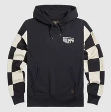 Triumph Motorcycle Haytham Checkerboard Hoodie Black MSWS2332