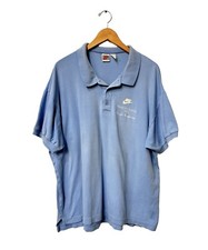 Vintage 90s Nike Track City Classic 1990 Single Stitch Polo Shirt Made In USA