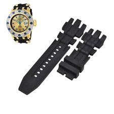 Subaqua 20190 26mm Black Rubber Watch Strap For Invicta