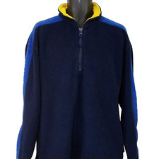 Vintage Nautica Competition Fleece Jacket Mens Size Medium 90s Made In USA