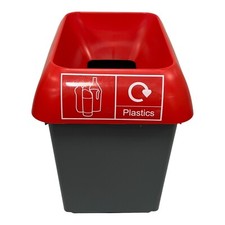 Plastic 30 Litre Recycling Red Plastics Bin, Waste Bin, Recycling Bin