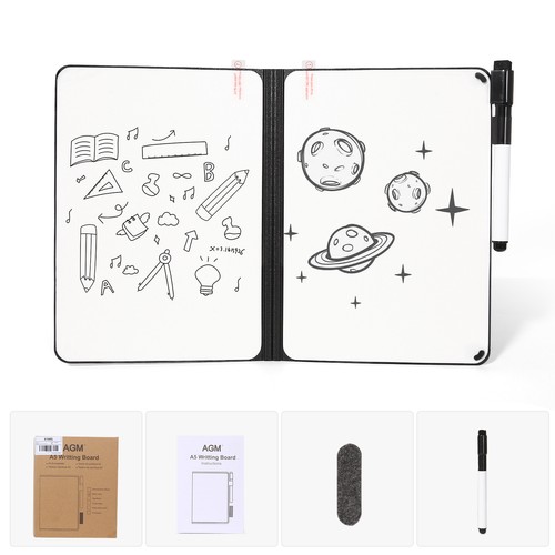 Tragbare Schreibtafel Boards Mini Whiteboard Memoboard Memo Notizbuch Löschtuch - Bild 44 von 68