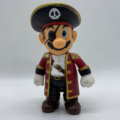 Super Mario Odyssey Pirate Mario Plastic Figure PVC Doll Toy 5" - Picture 1 of 3