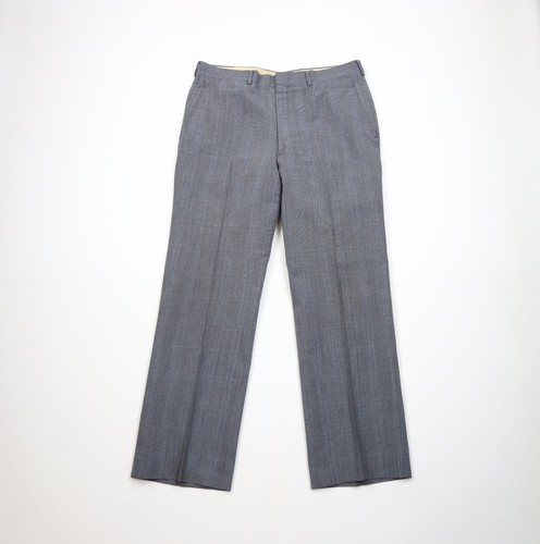 Vintage 70s Streetwear Mens 40R 3 Piece Wool Wedding Suit Plaid USA Pants 34x30 - Picture 15 of 24