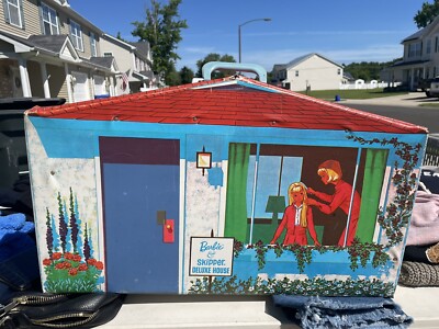 Vintage 1965 Barbie and Skipper Deluxe Doll House Case Large