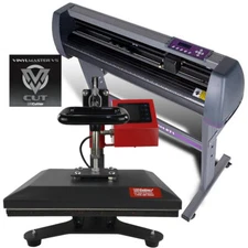 Tshirt Making Kit - 34" MH Vinyl Cutter + 9" x 12" Swing Arm Heat Press Machine