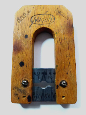 D.R.G.M Germany antique wooden sewing gadget-thread cutter.