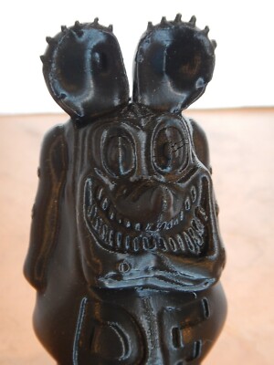 BLACK RAT FINK PLASTIC FIGURE, 5 1/2 INCHES, ED 