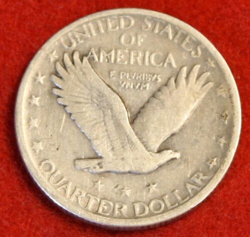 Moneda de 90 % plata circulada 1920-P Standing Liberty Quarter SL268 - Imagen 2 de 2