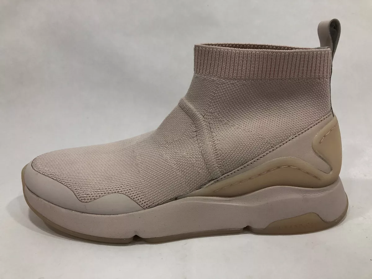 Cole Haan womens Zerogrand Motion Sz 6.5B Slip On Knit Pink Sneakers Boots