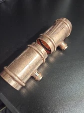 (2) 2"×2"×1/2" Viega Propress 15538 Copper Tees ( Lot Of 2 )