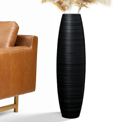 Tall Floor Vase, 27.5 Inches (70Cm, 2.3FT) Tall Vase Sturdy, Luxury, Textured fo