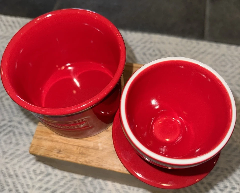 Red Butter Bell Crock Butter Keeper - Image 4 of 4