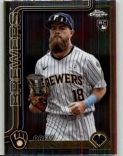 2025 Topps Chrome Update Drew Avans Rookie #USC47 RC Milwaukee Brewers
