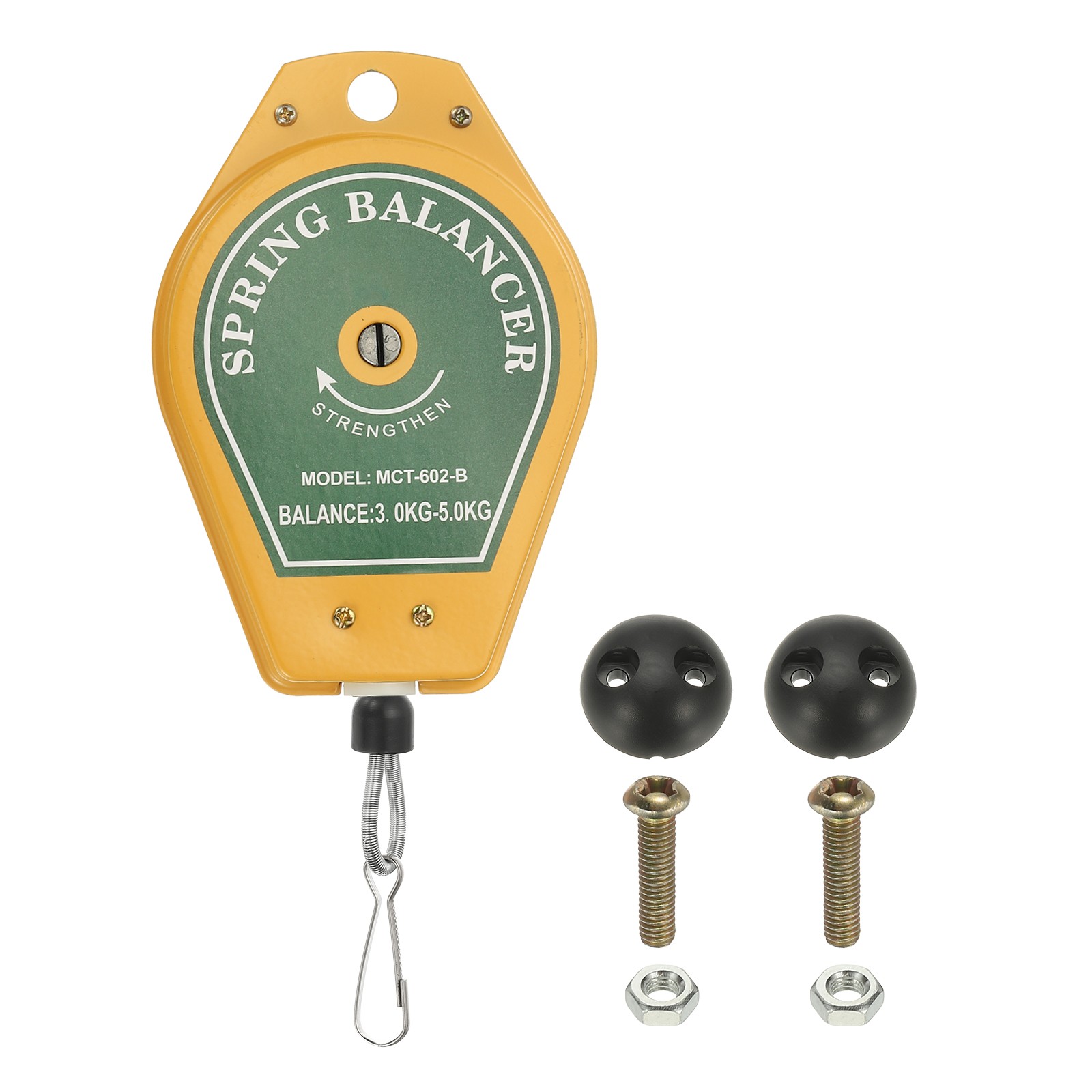 6.6-11lbs Retractable Spring Balancer 9.1 Feet Adjustable Spring Tool Yellow