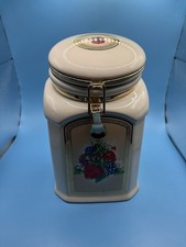 Knotts Berry Farm Foods Ceramic Canister Cookie Jar with Tilted Top Berry Design