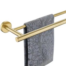 BWE 24 in Stainless Steel Double Towel Bar Brushed Gold A-91138-BG
