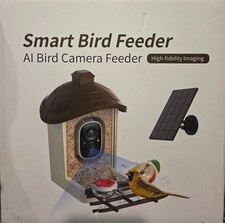 Bird Feeder with Camera, 2K HD Live Video, Smart Bird Cam Solar Powered with AI