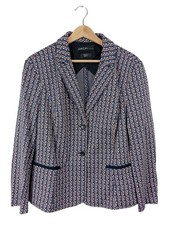 MARC CAIN Strickblazer Damen Blazer Gr. DE 42 blau Casual-Look
