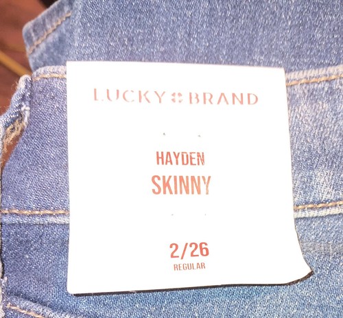 LUCKY BRAND HAYDEN SKINNY STRETCH BLUE JEANS SZ 2/26 REGULAR NWT RETAILS $99 - Picture 7 of 8
