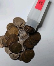 1910 (P) LINCOLN WHEAT CENT PENNY ROLL,  ALL COINS IN  FINE  CONDITION  50 coins