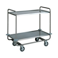 Carrello servizio 2 piani albergo inox 150 kg cm 110x60x100 RS0314