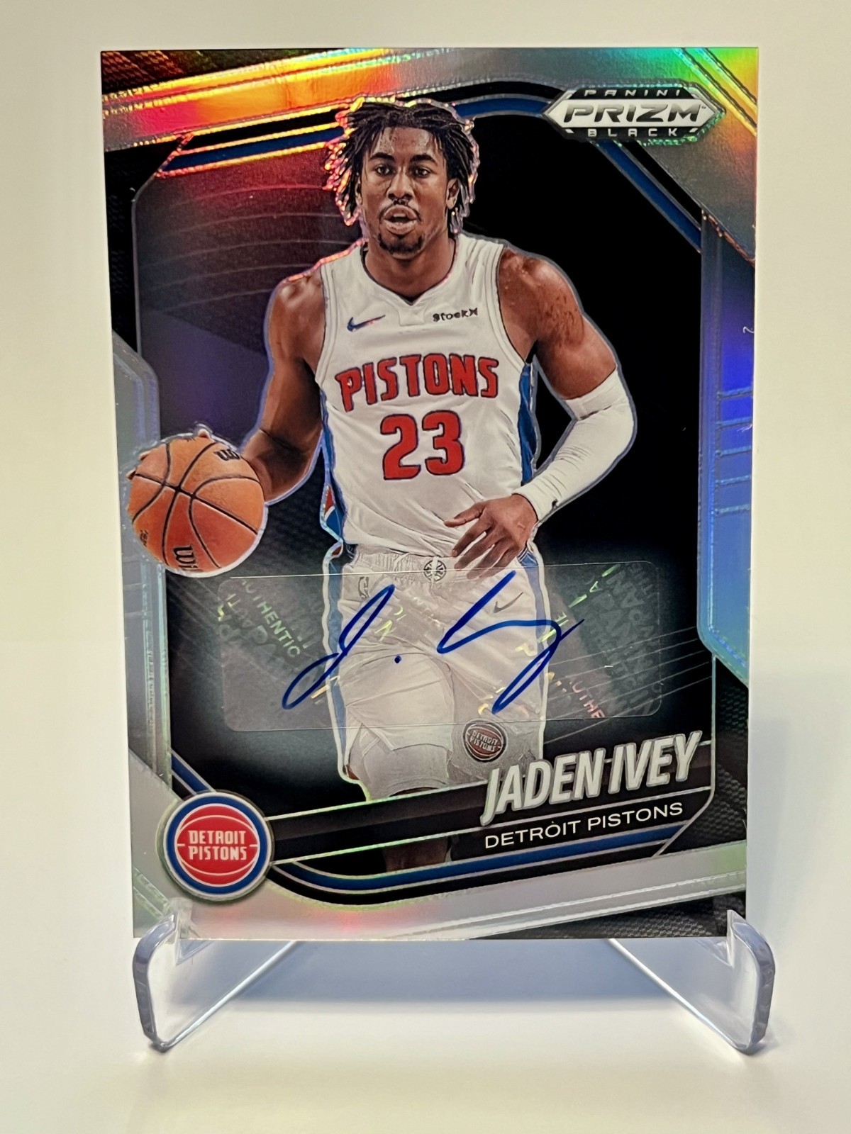 2024-25 Panini Prizm Black - Jaden Ivey, Jaden Ivey #69 Silver Prizm Autographs