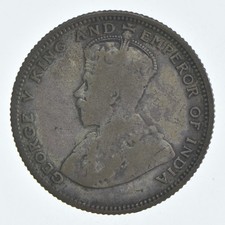 SILVER - Quarter-Sized - 1926 Straits Settlements 20 Cents - World Coin *323