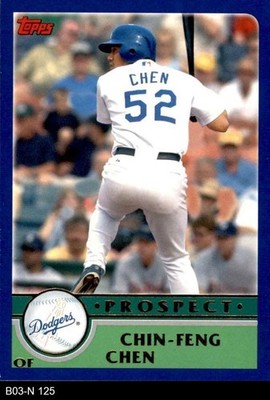 2003 Topps Traded #125 Chin-Feng Chen Prospect T Dodgers 8 - NM/MT