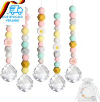 5 StüCk Kristall SonnenfäNger Bastelset Diy Kristalle AnhäNger Suncatcher Kinder