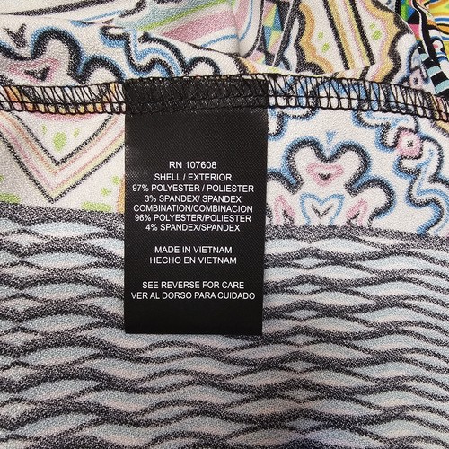 Nicole Miller Dress Size 12 Sleeveless Colorful Geometric Print Zip Back NWT - Picture 9 of 10
