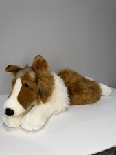 Animal Alley Collie Dog Plush 24  Large Floppy Stuffed Animal Toys R Us VTG 99'