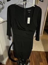 Black Slimming Cocktail Dress – Size 8 Chic • Flattering • Perfect for Going out