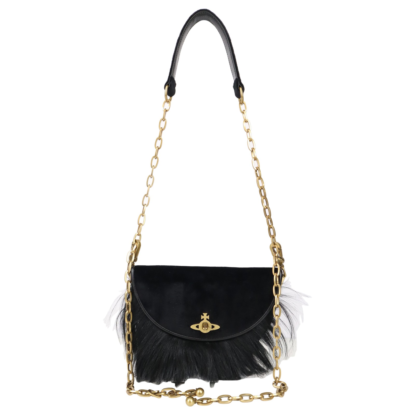 Vivienne Westwood Damen Tasche Schwarz Crossbody Bag  Klein