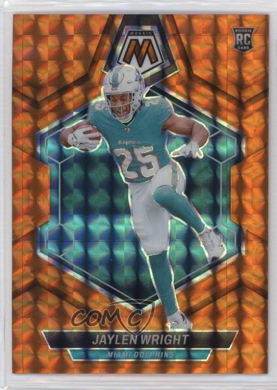 2024 Panini Mosaic Rookies Orange Mosaic Prizm 47/199 Jaylen Wright #383 5y7