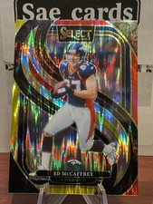 2024 Panini Select - Premier Level Ed McCaffrey #154 Red & Yellow Shock HOF