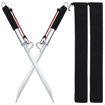 MorningRo 2 Pack Sand Spike Boat Anchor Pole for Boats Pontoon Kayak Black
