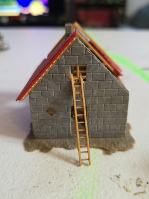 #ad Ho Scale Brick House Under Construction Assembled Used Vintage $17.00