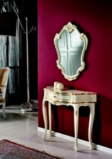 Möbel Stil Barock Konsolentisch Spiegel Holz Italienische Tische Gruppe 2tlg Set